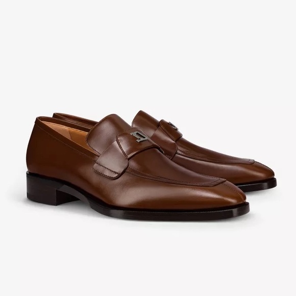 Christian Louboutin Other - New Size 43 Christian Louboutin Varsimoc monogram-plaque leather loafers brown